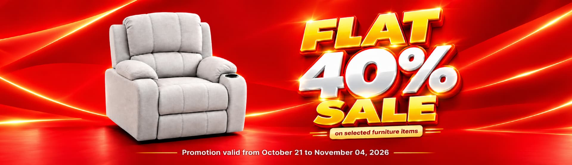 Furniture Flat 40% Off