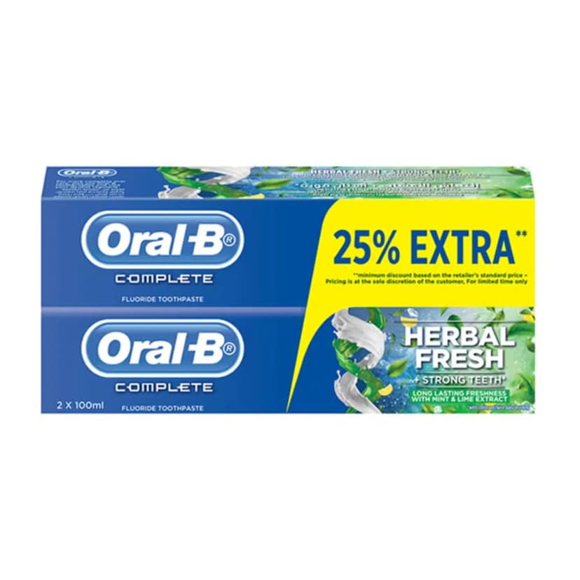 Oral-B Complete Herbal Fresh Toothpaste 2x100ml