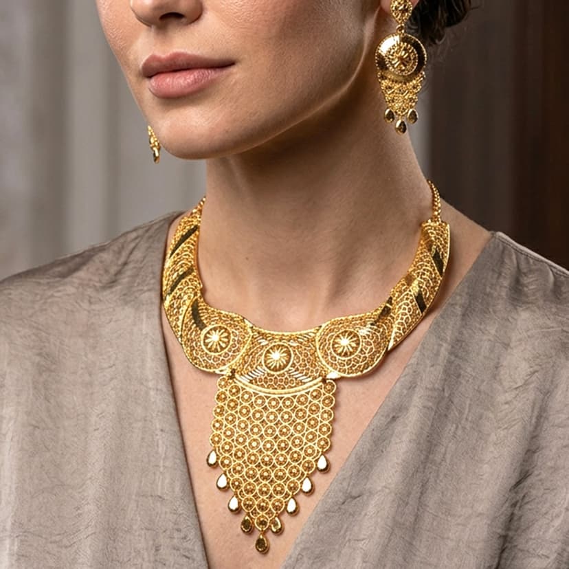Golden Necklace Set