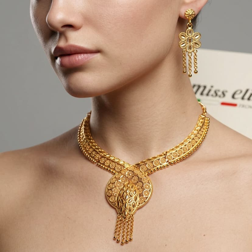 Golden Necklace Set