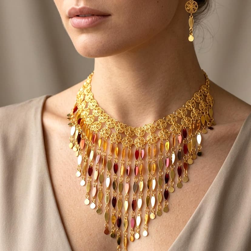 Golden Necklace Set