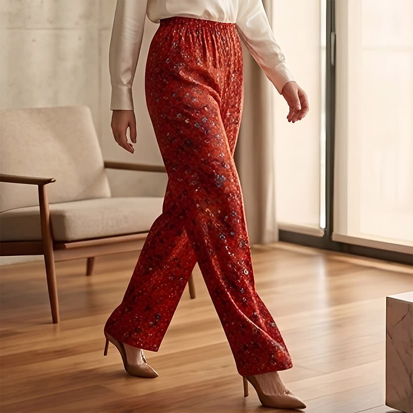 Ladies Printed Casual Pant