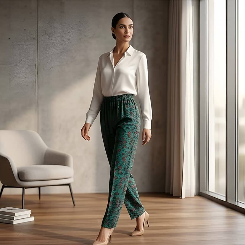 Ladies Printed Casual Pant