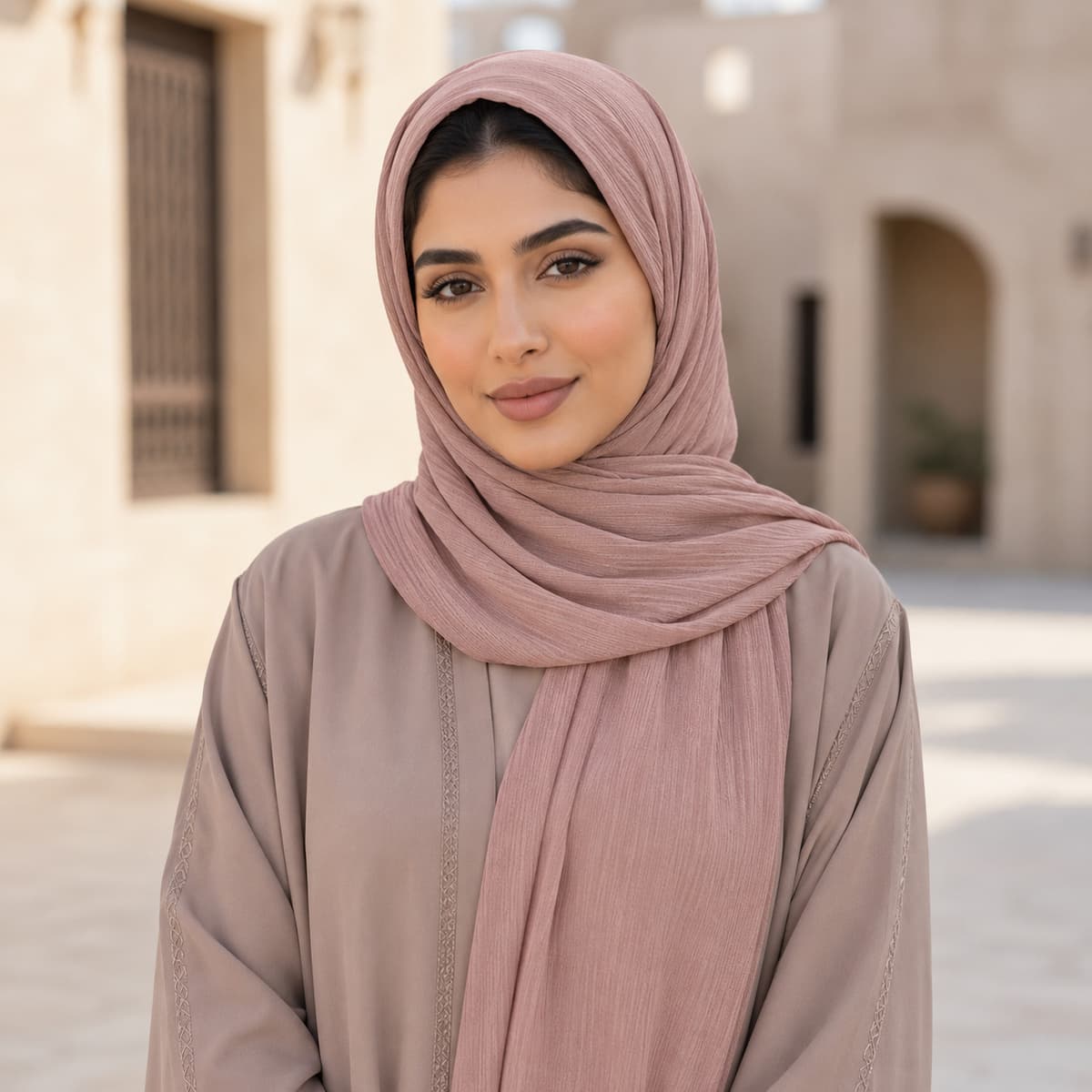 Ladies Chiffon Shella-Dusty Rose