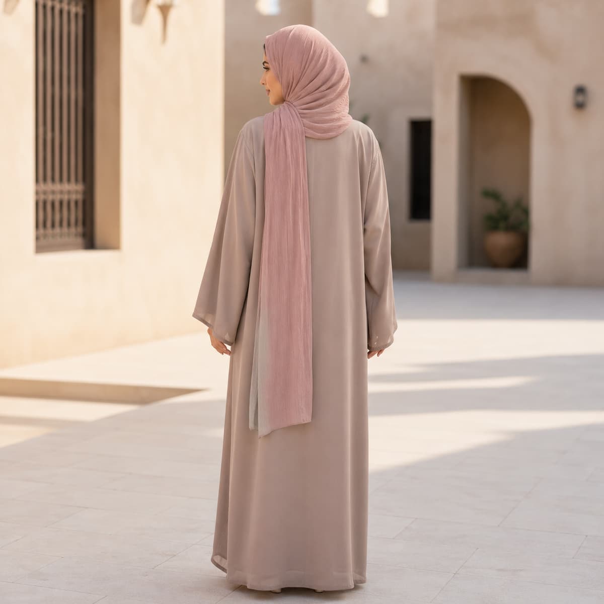 Ladies Chiffon Shella-Dusty Rose