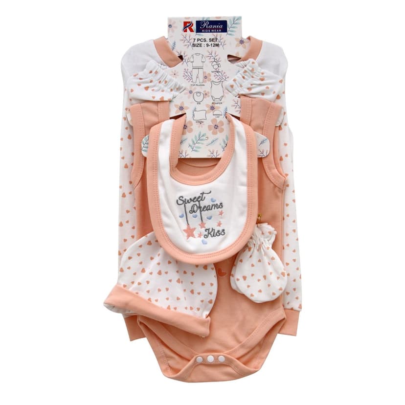 Baby Romper & Pajama Set 7 Pieces