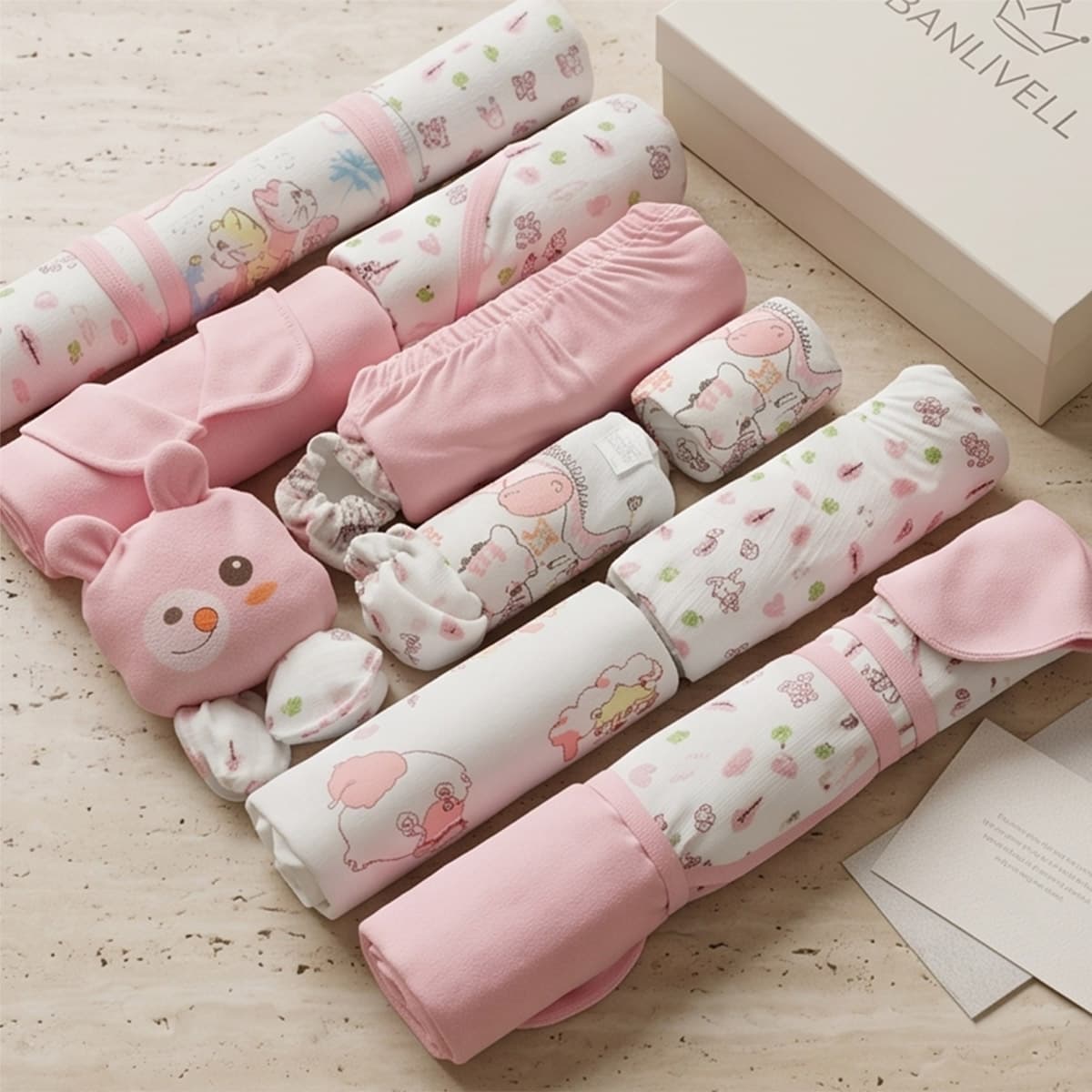 Baby Gift Set 18 Piece-Pink