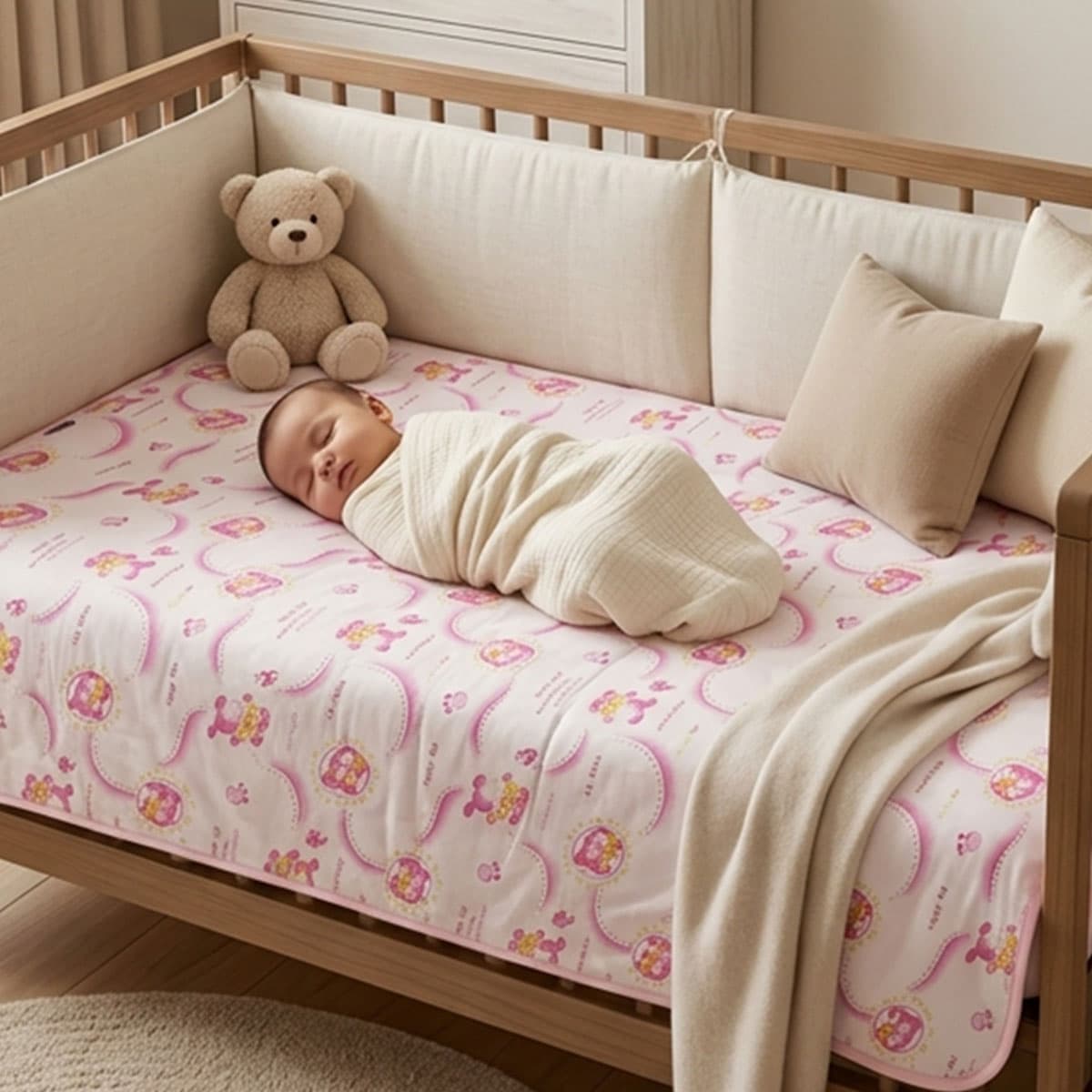 Baby Diaper Changing Sheet 75-Pink