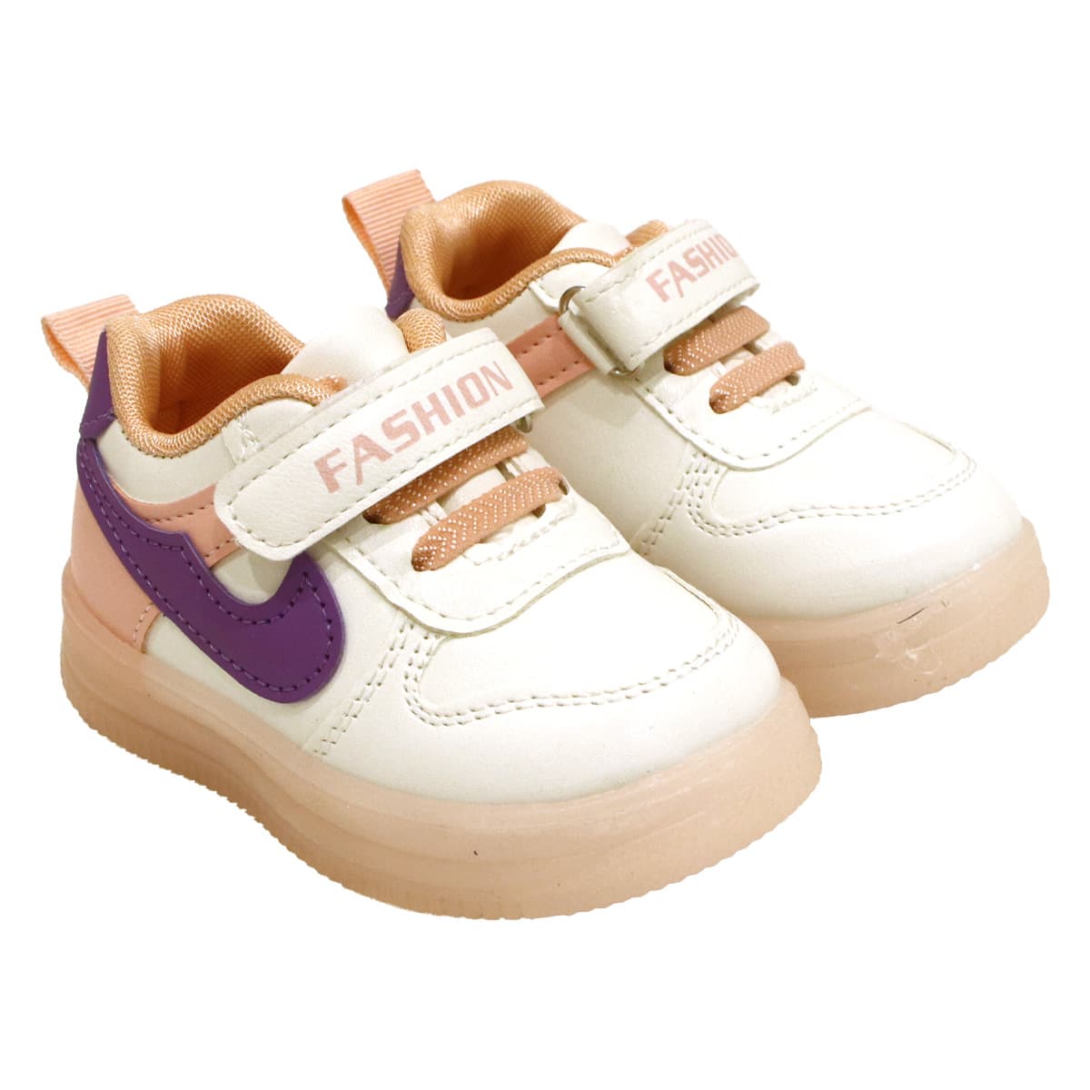 Baby Boy LED Sports Shoes Size 20-25-Peach