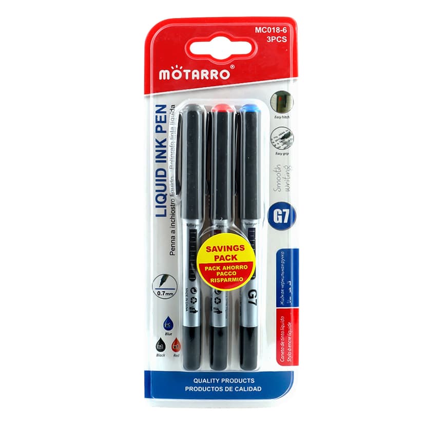 Motarro Liquid Ink Pen Set 3 Piece