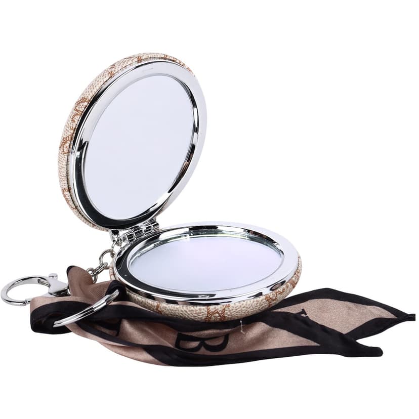 مرآة تجميل مع وشاح وسلسلة مفاتيح
