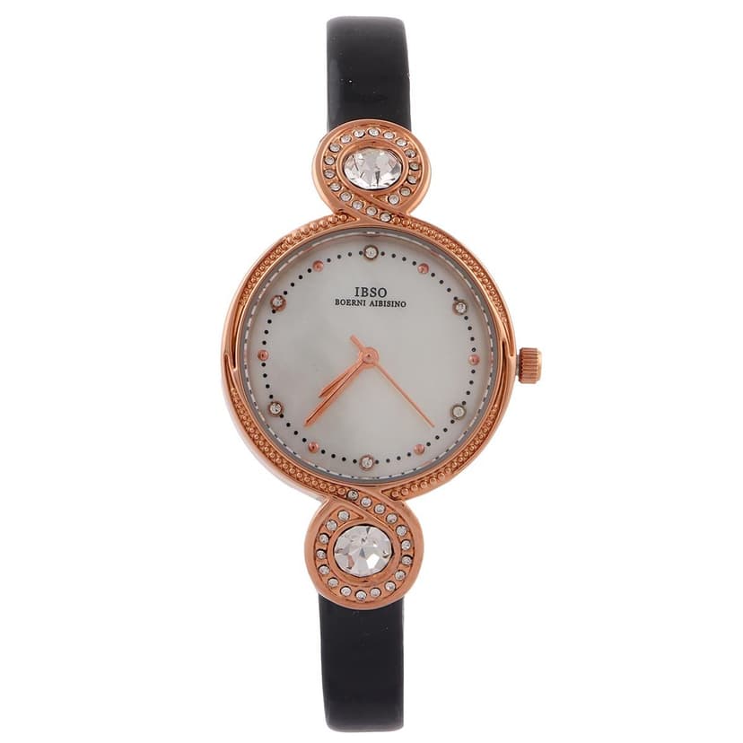 Ibso Ladies Leather Strap Analog Watch W-8918L0