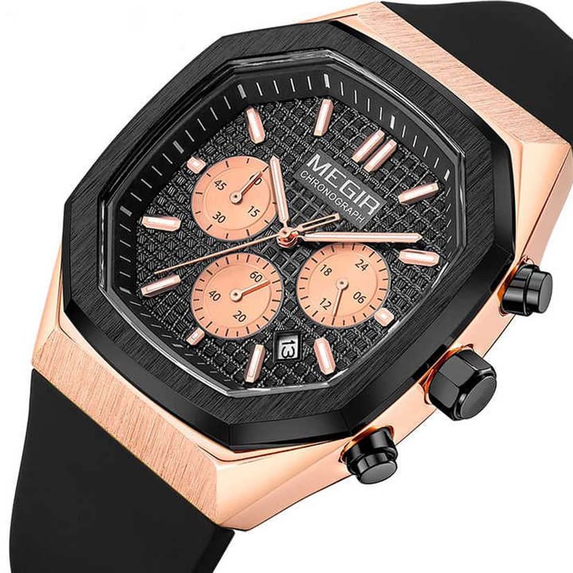 Gents Rubber Watch Black