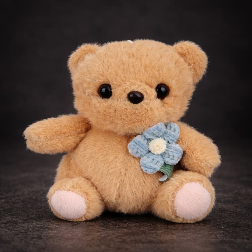 Soft Teddy Bear Keychain