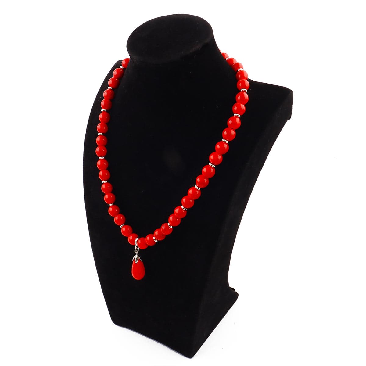 Ladies Stone Necklace Red - Gz-La-4