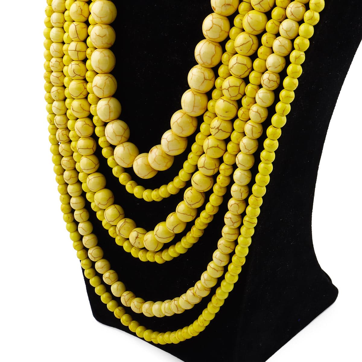 Ladies Stone Necklace Yellow - Gz-La-7
