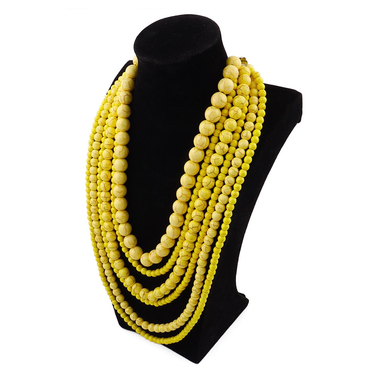 Ladies Stone Necklace Yellow - Gz-La-7