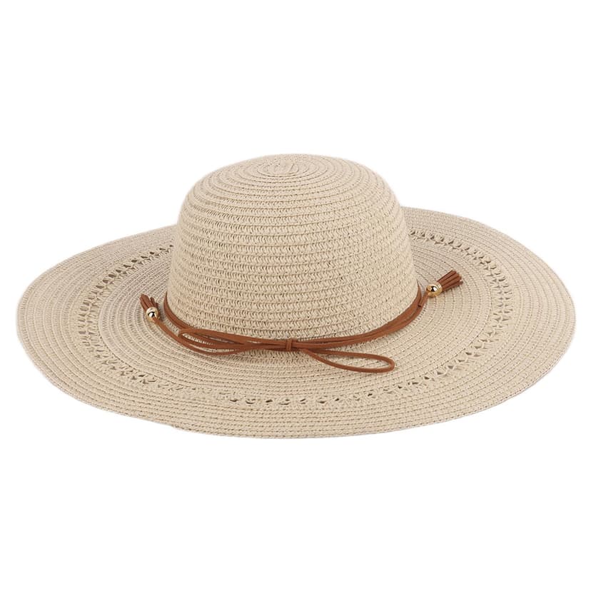 Ladies Straw Hat Wide Brim