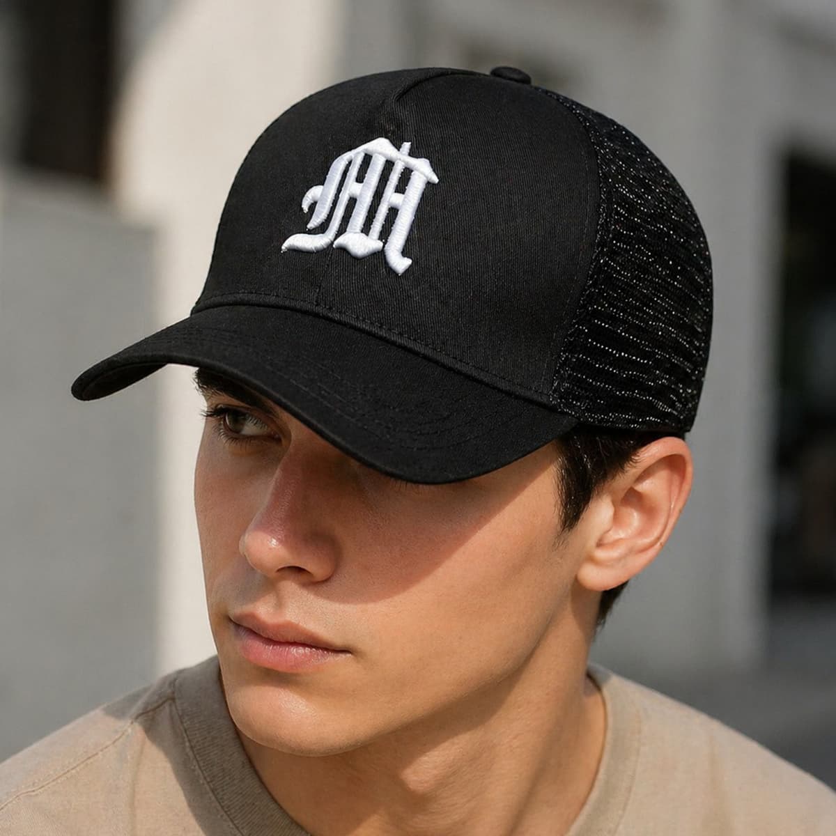Mens Casual Cap-Black
