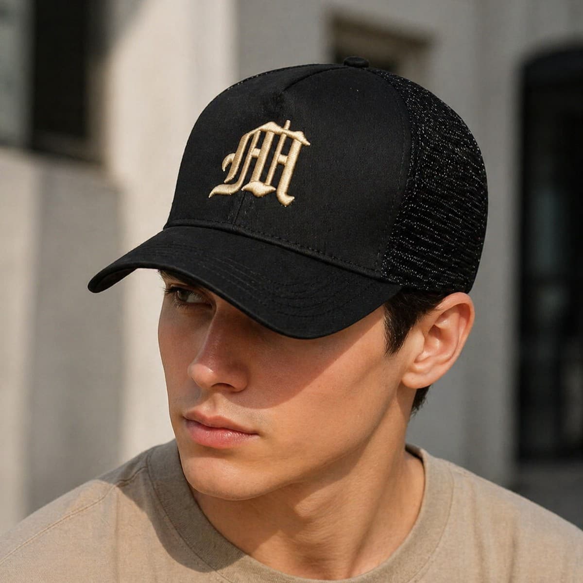Mens Casual Cap-Black