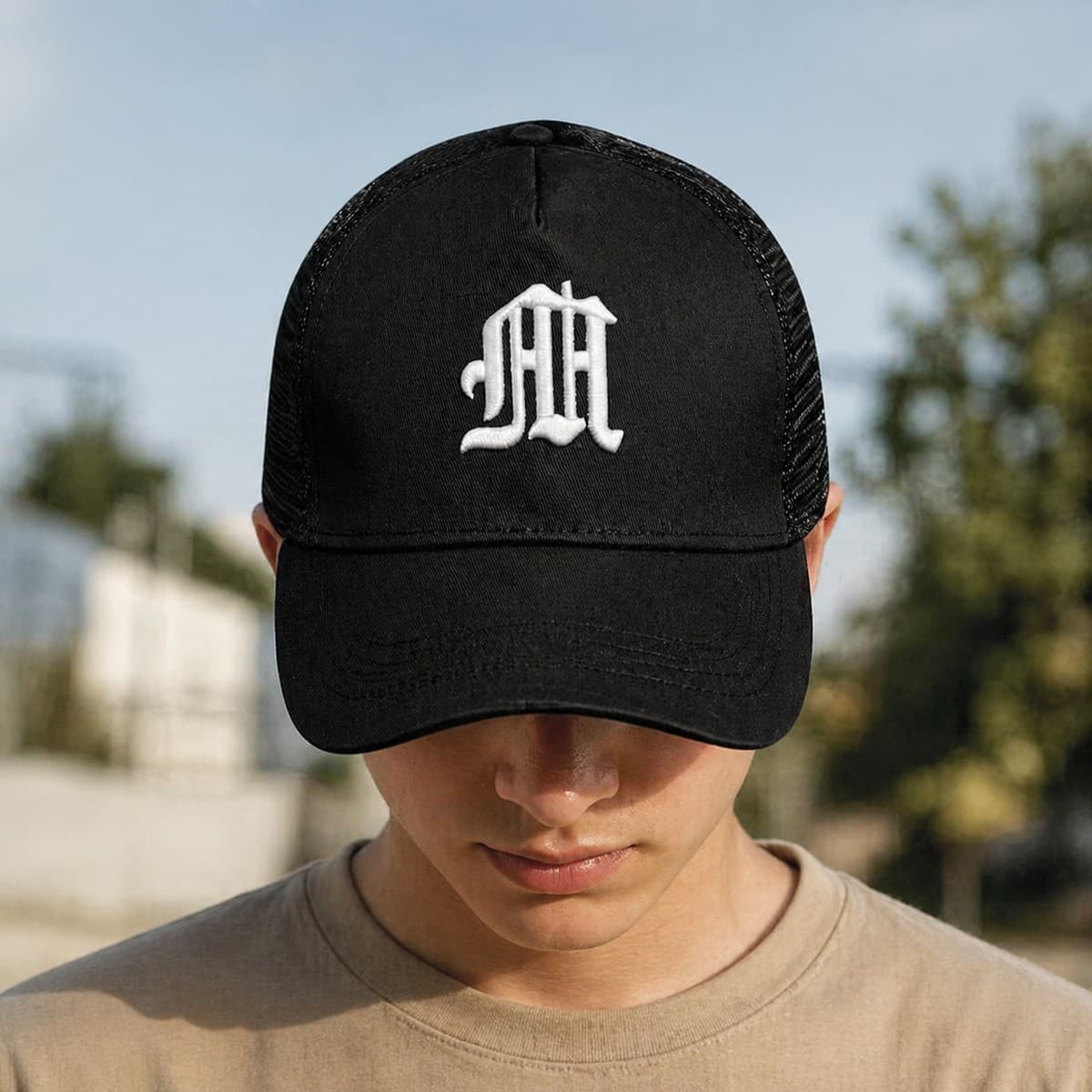 Mens Casual Cap-Black