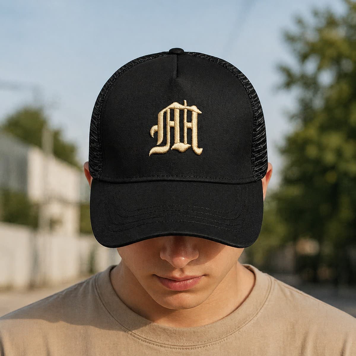 Mens Casual Cap-Black