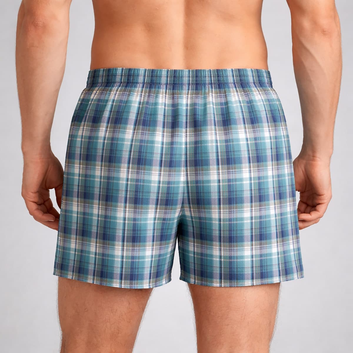 Mens Boxer 3 Piece-Blue-FREE SIZE