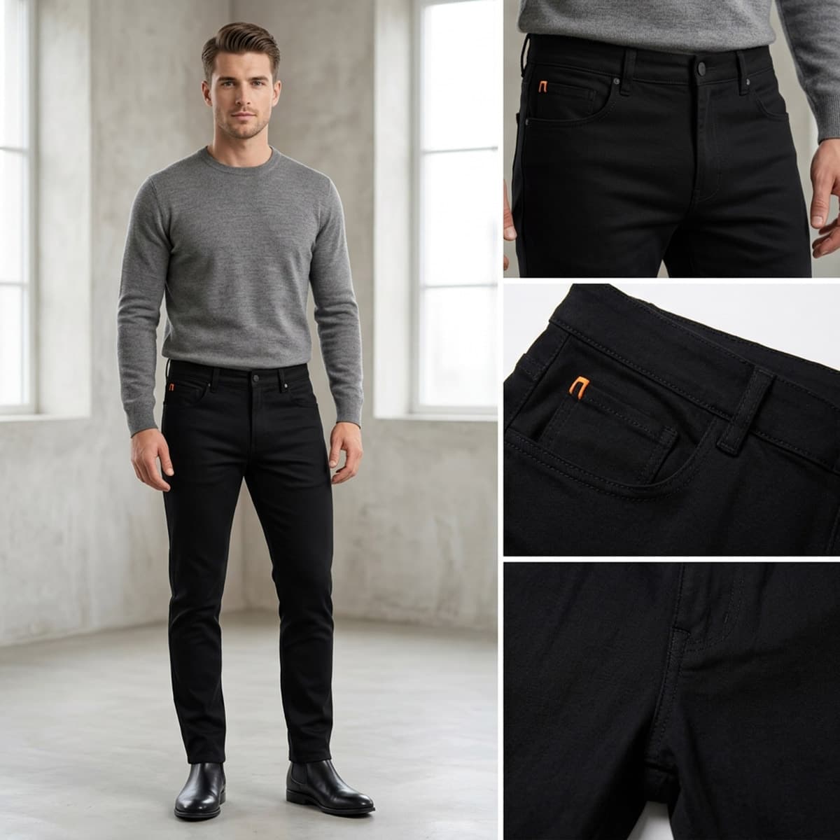 Men Skinny Slim Fit Jeans
