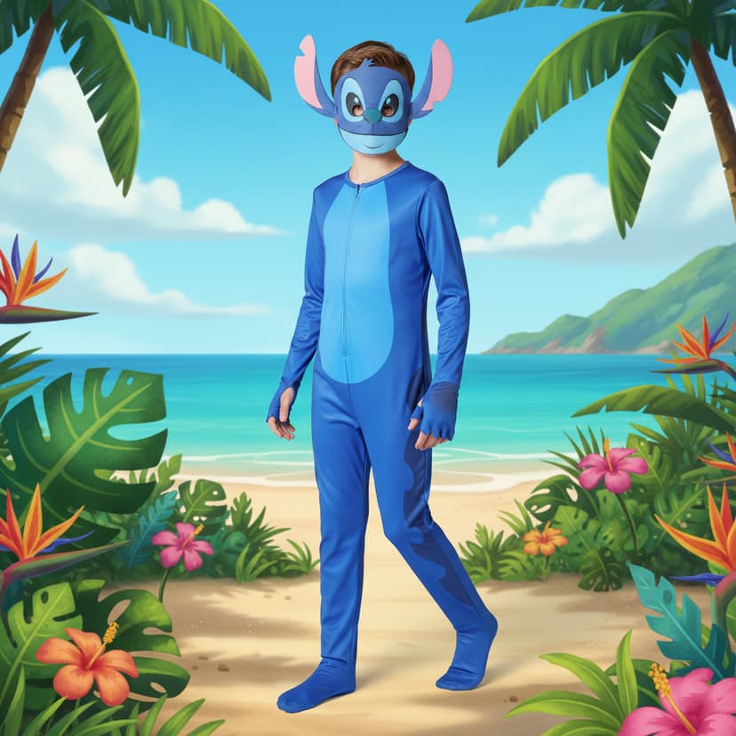 Girls Blue Creature Costume