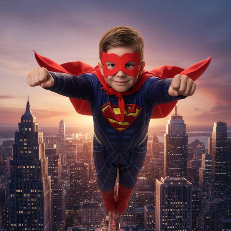 Boys Costume Hero Muscle Style