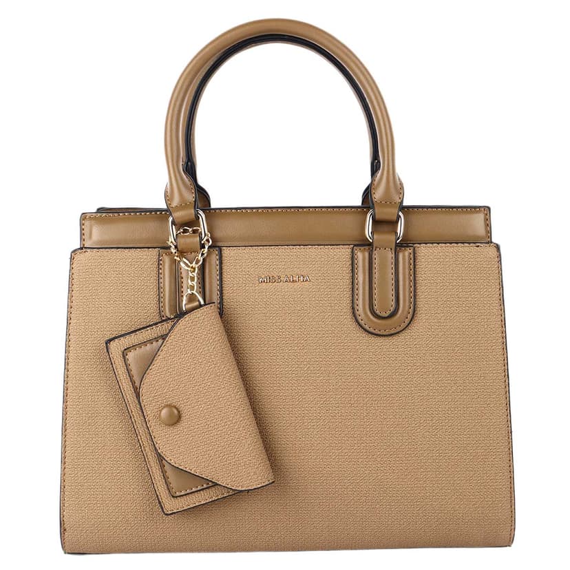 Miss Alita Ladies Bag Soft Plain Brown