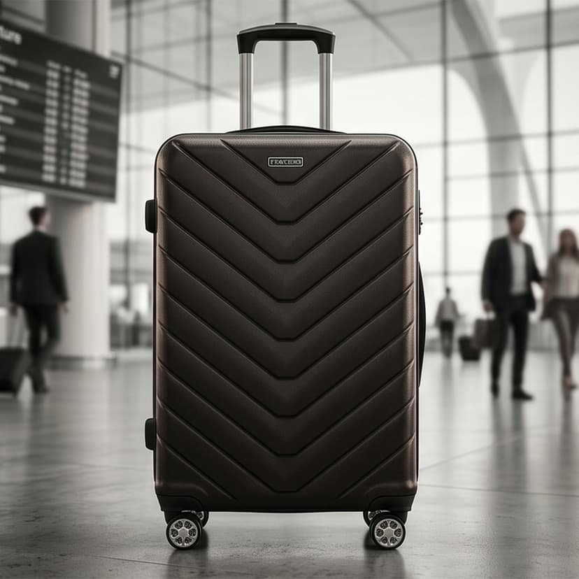 Hard Plain Trolley Bag 24 Inch