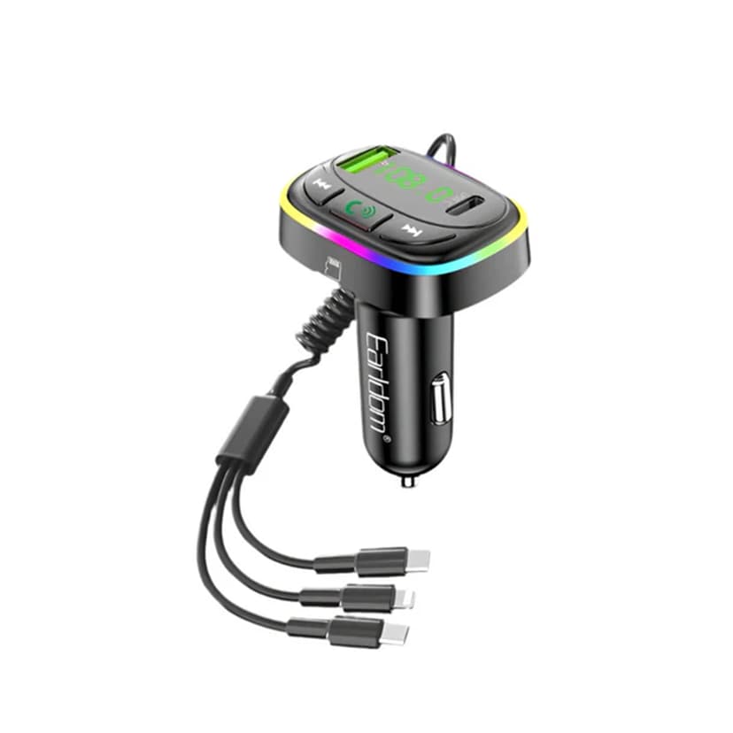 Earldom RGB Car Charger with Wireless Music Player