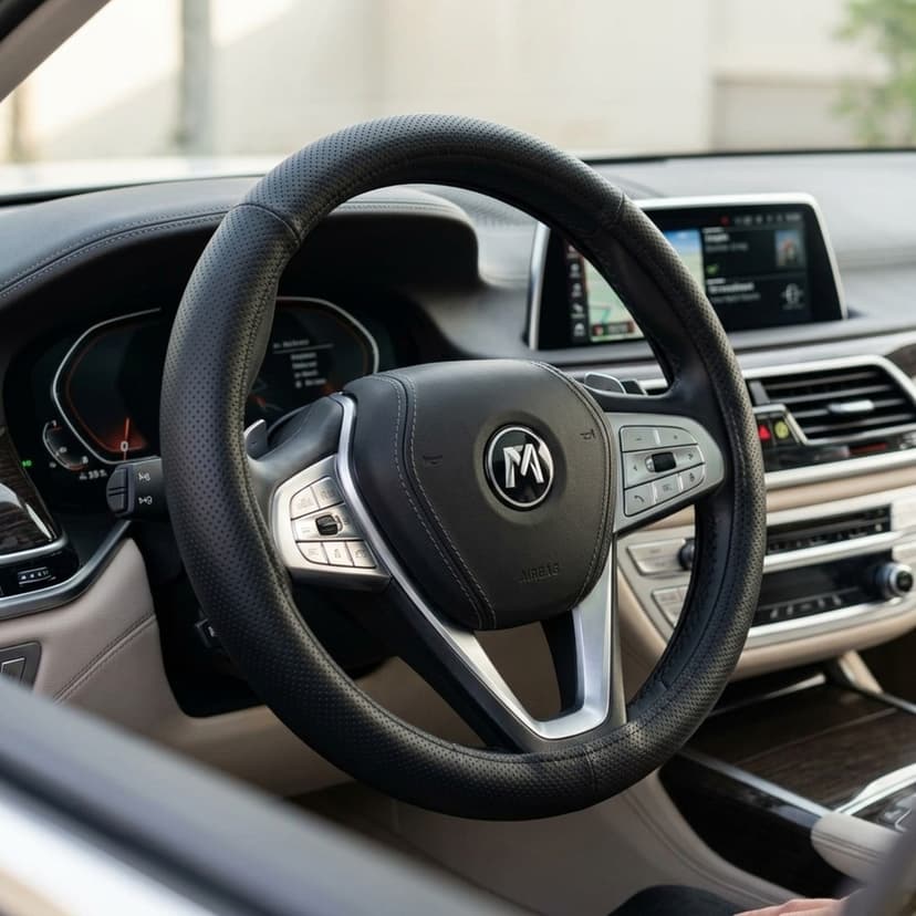 Leather Steering Cover