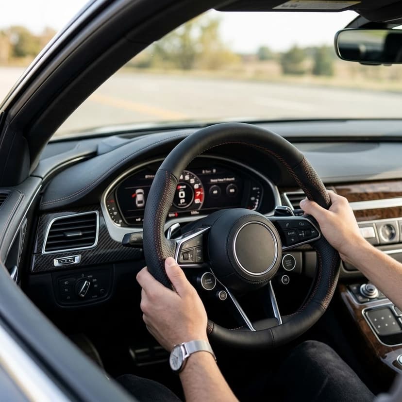 Leather Steering Cover