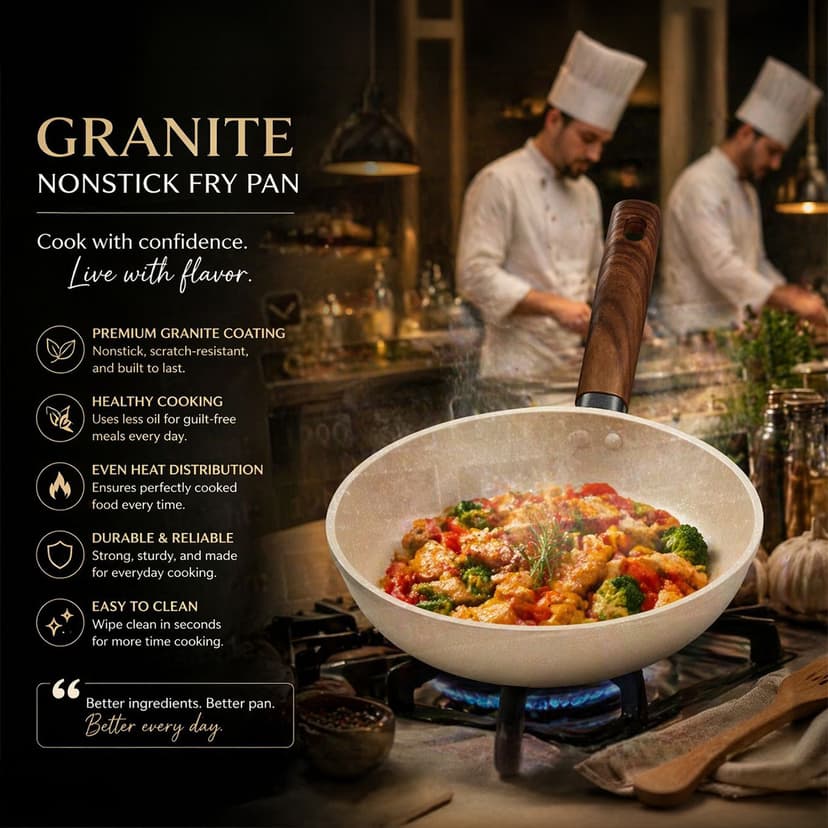 Granite Induction Fry Pan 20cm
