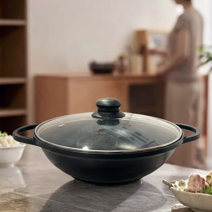 Short Handle Wok Pan