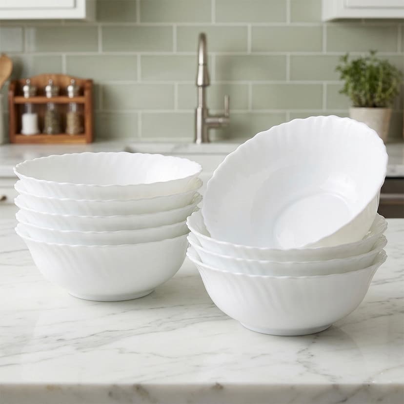 White Salad Bowl 7 Inch