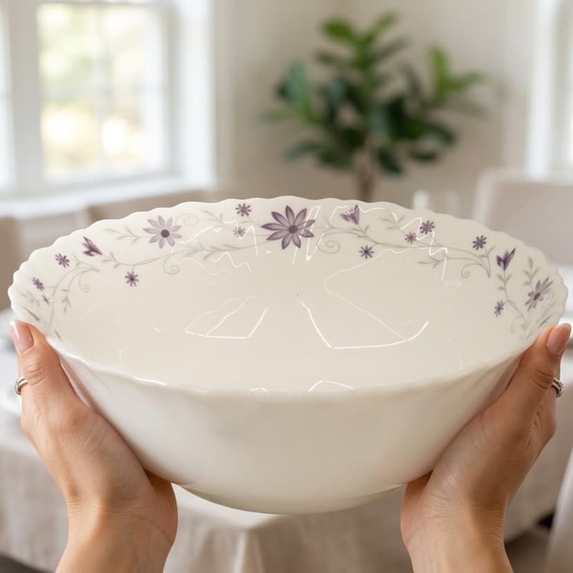 Salad Bowl with Decal 7 Inch