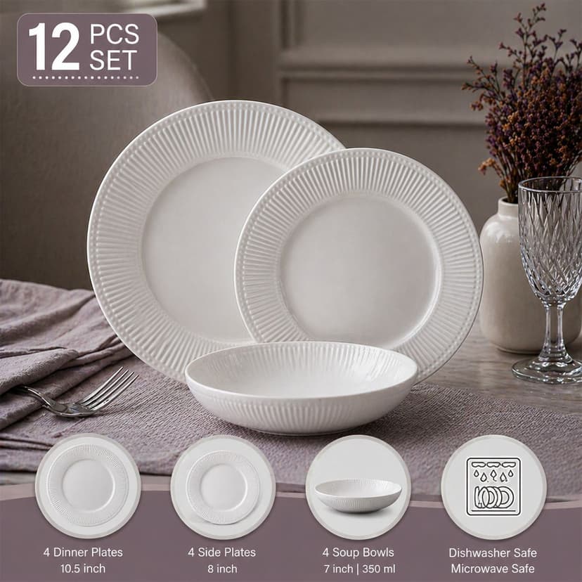 Ceramic Dinner Set 12 Piece