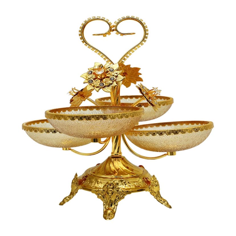 Gold Nuts Bowl 4 Part