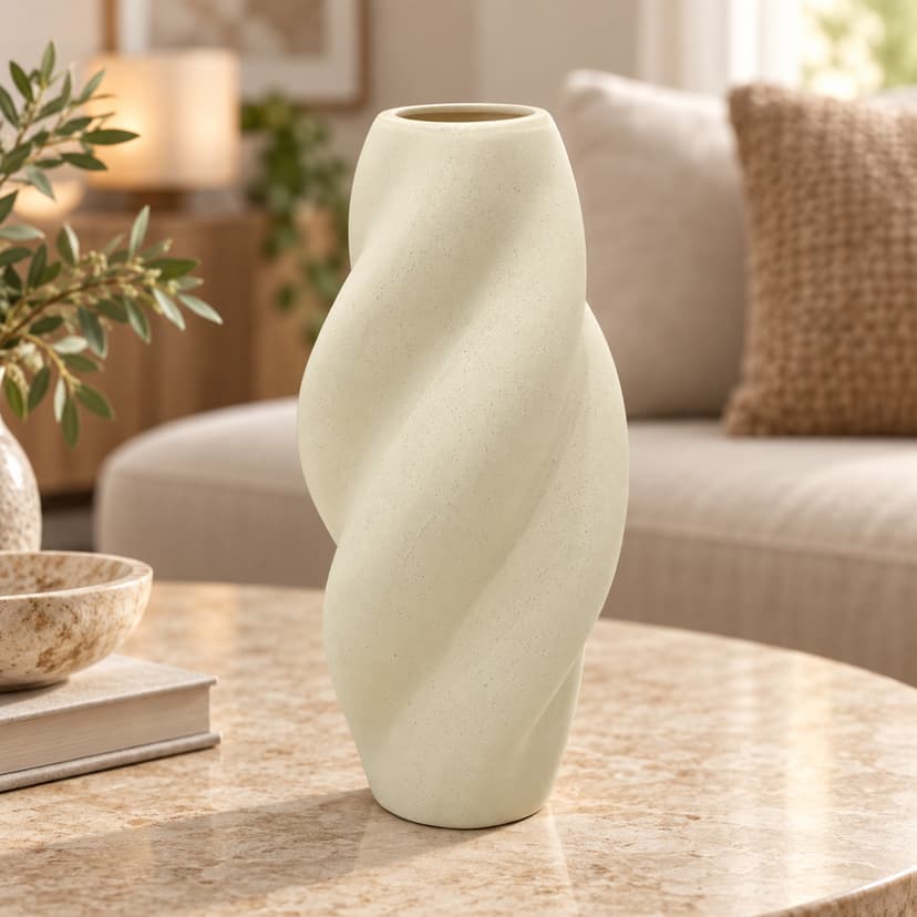 Ceramic Twisted Vase