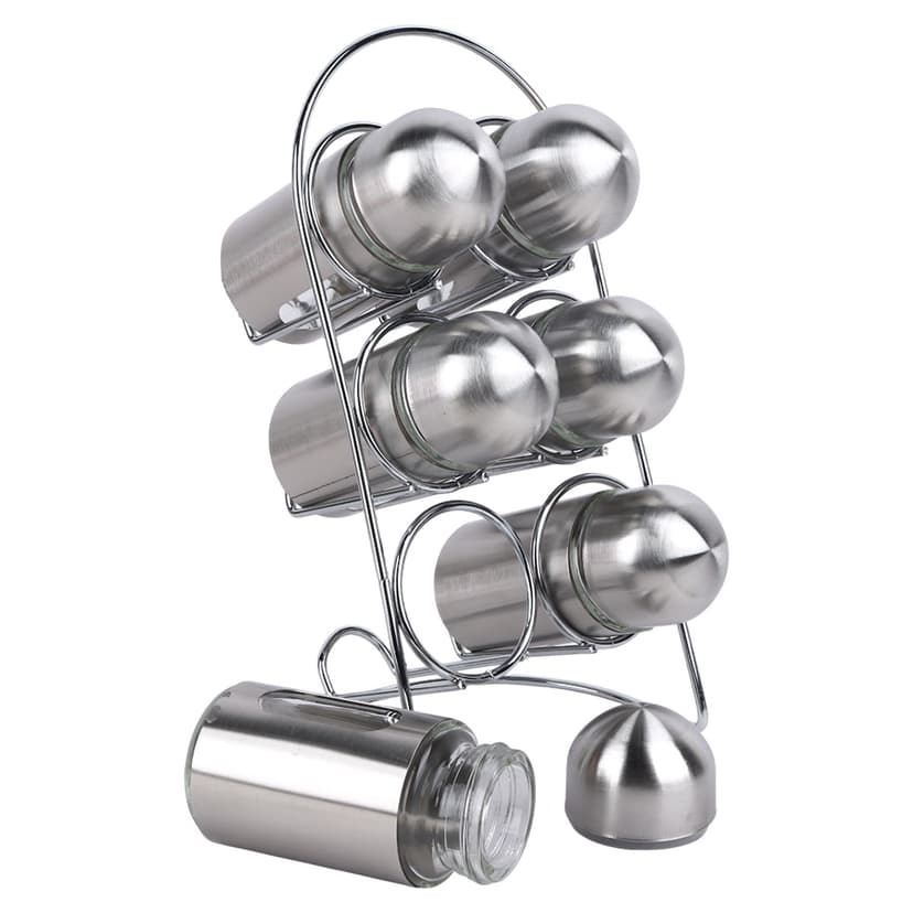 Spice Bottle Set with Stand 6 Piece