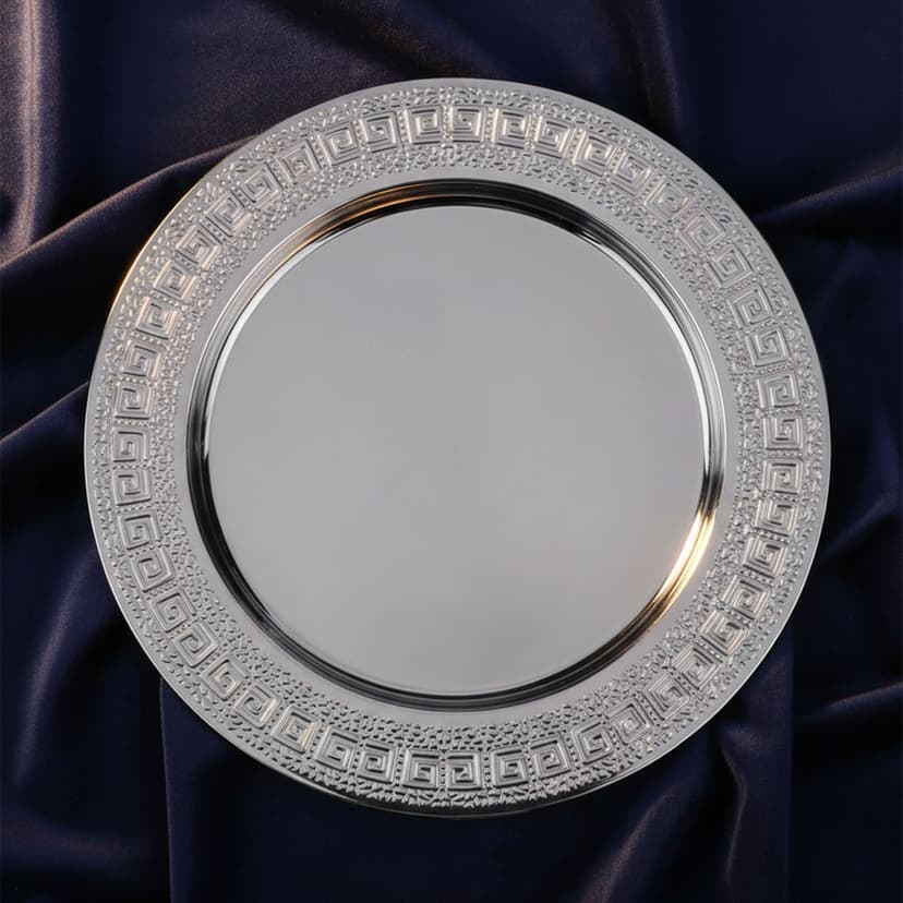 Stainless Steel Round Tray 35cm