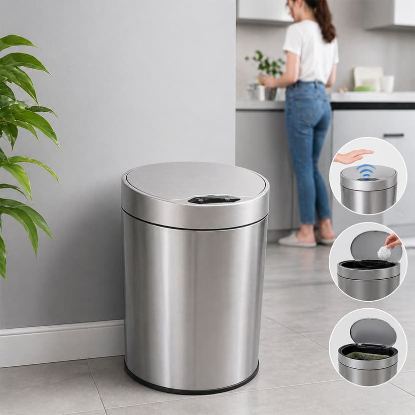 Sensor Dust Bin Silver
