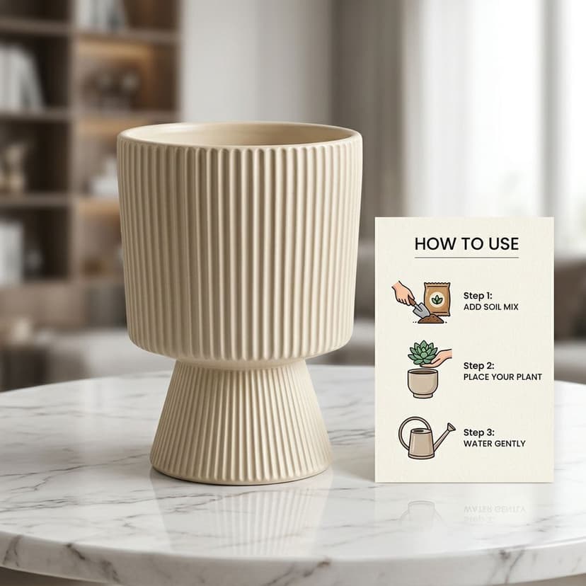 Ceramic Flower Pot 1pcs