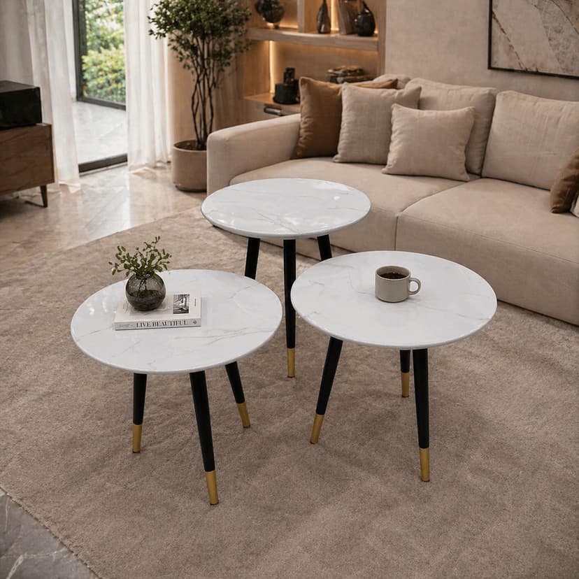 Modern Nesting Table Set 3 Piece