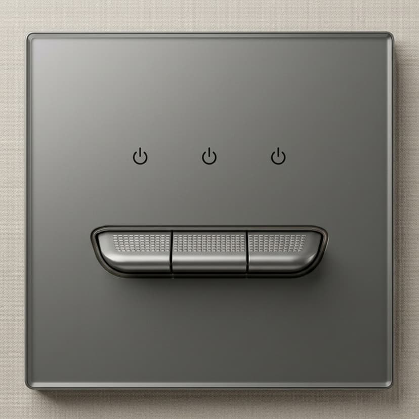 3 Gang 1 Way Plate Switch