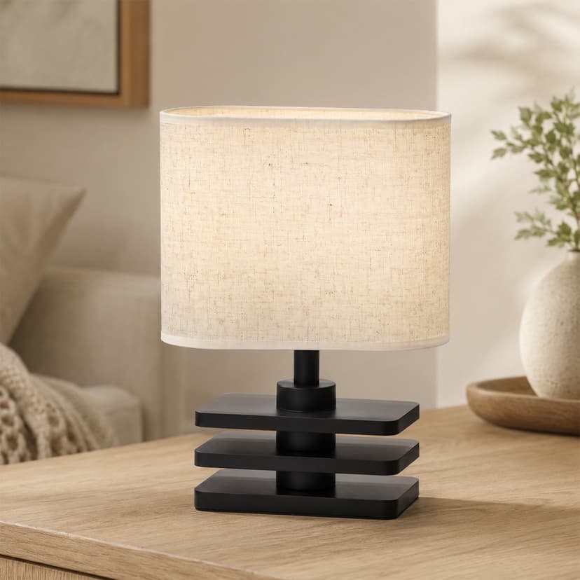 Wooden Base Table Lamp