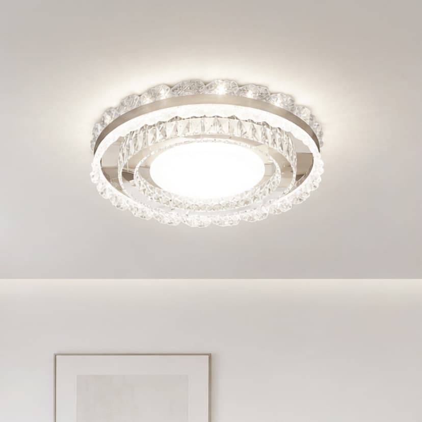 Crystal Ceiling Light Silver